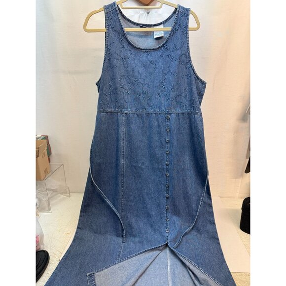 Womans  ERIKA & Co Long Denim Dress/Jumper Medium - Picture 4 of 5